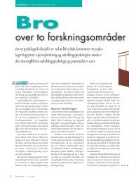 Bro over to forskningsområder - Psykolog Nyt. nr. 23 ... - neuroaffect.dk