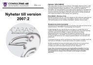 Nyheter till version 2007:2 - CAB