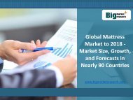 Global Mattress Market Size, Growth to 2018 in 90 Countries