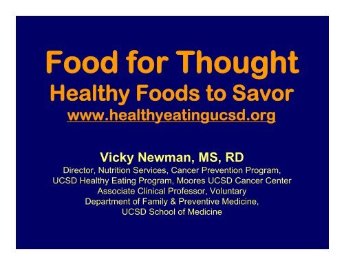 Food for Thought: Healthy Foods to Savor - Link Family