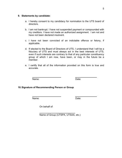 recommendation form for candidates for nomination to the board of ...