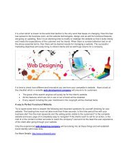 Exquisite Web designing company Ensures Their Every Website to Swing in fashion - omkarsoft.com