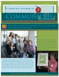 junior league celebrates its 2006-2007 accomplishments