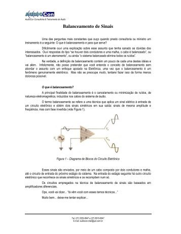 Balanceamento de Sinais - Som ao Vivo