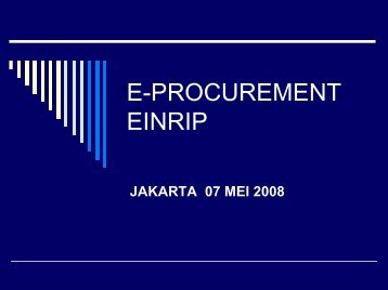 E-PROCUREMENT EINRIP - Pmueinrip-binamarga.com