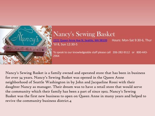 Beginning Sewing Classes Seattle WA