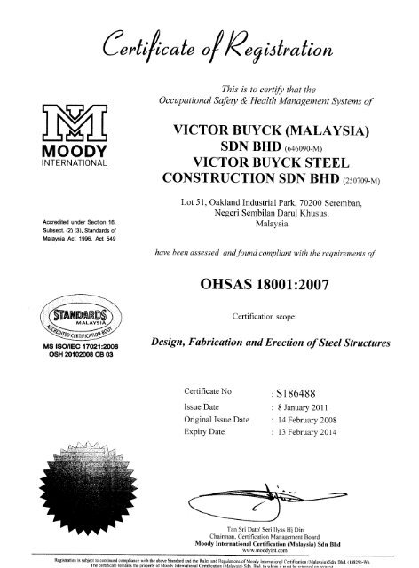 CORPORATE FACT SHEET - Victor Buyck Steel Construction