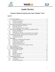 Laudo tÃ©cnico 2013 - Programa de Estudos em GestÃ£o de Pessoas