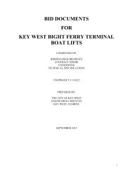 ITB 13-022 Key West Bight Ferry Terminal Boat ... - KeyWestCity.com