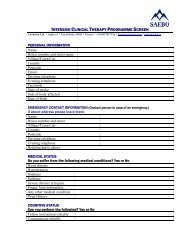 Intensive Clinical Therapy Programme Screen - Saebo