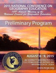 2015 NCGE Preliminary Program May 12 Update