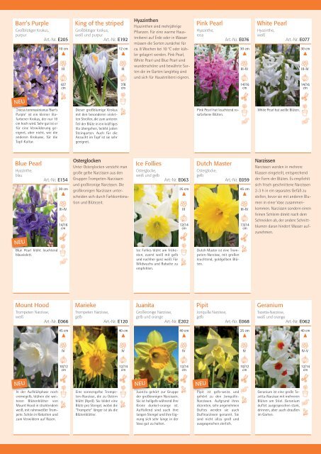 Blumenzwiebel-Katalog - Bingenheimer Saatgut AG