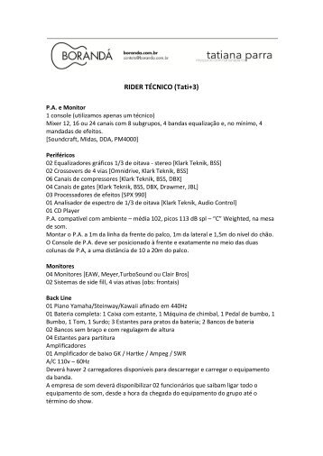 Technical Rider - Tatiana Parra +3 - Inteira - PDF