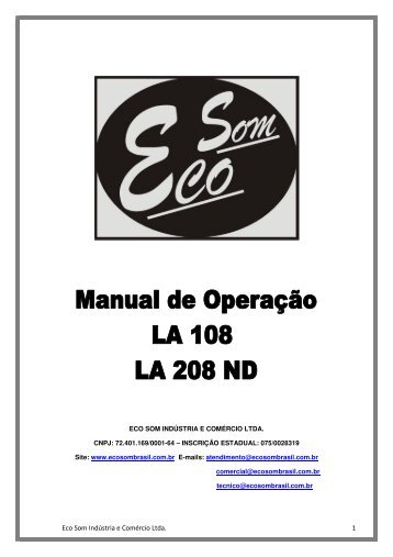 MANUAL LA108 - LA208 ND (06-05-2013).pdf - Ecosom Brasil