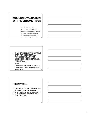 MODERN EVALUATION OF THE ENDOMETRIUM - neogs