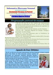 Informativo Diocesano Semanal - Diocese de Erexim