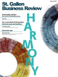 St. Gallen Business Review. Harmony