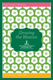 Growing the Mission - Junior League of Baltimore