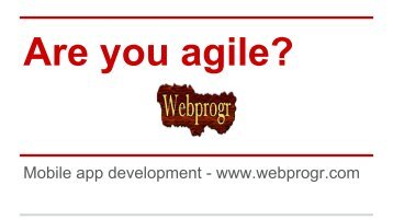 Are you agile?