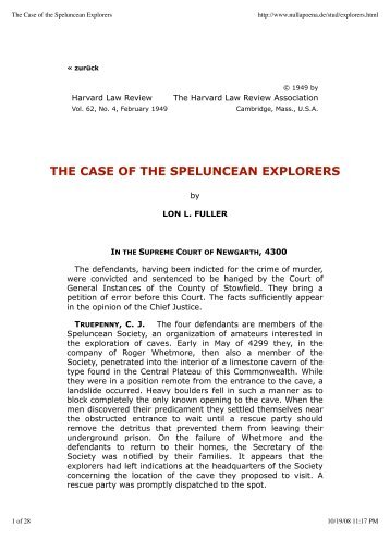 The Case of the Speluncean Explorers