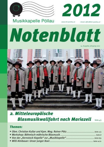 Notenblatt 2012