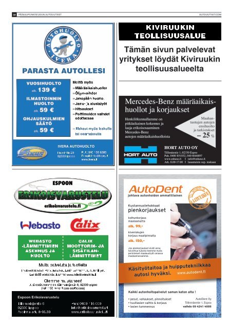 Pääkaupunkiseudun Autouutiset 13.5.2015