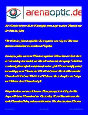 Sonnenbrillen arenaoptic.de Online Brillen Kaufen