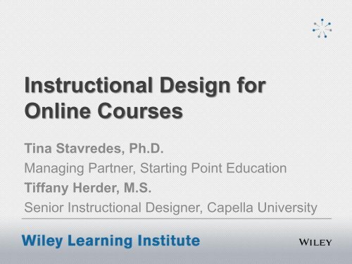 Instructional Design for Online Courses