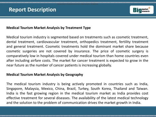 Global Medical Tourism Market (Treatment Types and Geography) 2013-2020