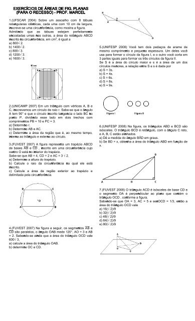 exercÃ­cios de geometria plana