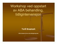 Tidlig Intervensjon med ABA - Autisme kan behandles