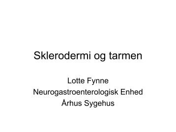 Sklerodermi og tarmen