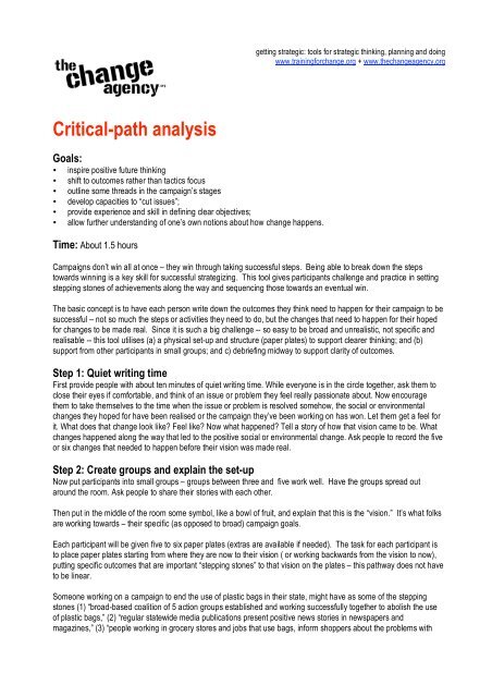 Critical-path analysis - Campus Activism