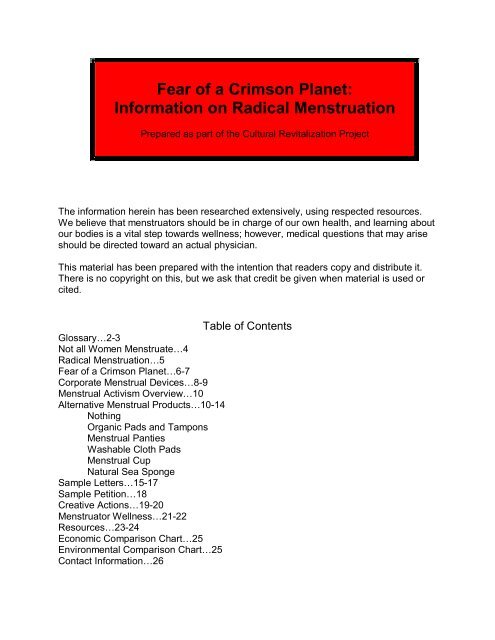 Fear of a Crimson Planet: Information on Radical ... - Campus Activism