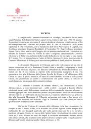 Copia di Decreto - ComunitÃ  Missionaria di Villaregia