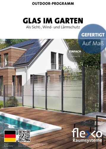 Flexo - Glas als Sicht-, Wind- und Lärmschutz