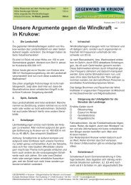 Unsere Argumente gegen die Windkraft â€“ in Krukow: - Gegenwind SH