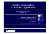 Impact of European Law on Arbitration ... - Arbitration Austria