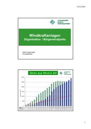 Windkraftanlagen, Organisation / Bürgerwindparks