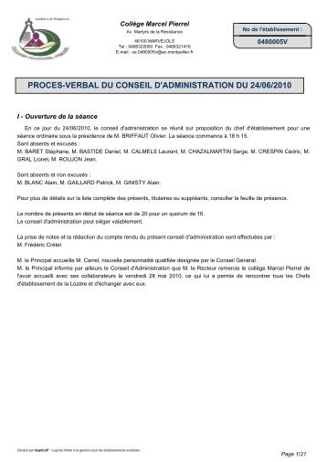 CAP Conseil - Collège Marcel Pierrel à Marvejols - Académie de ...