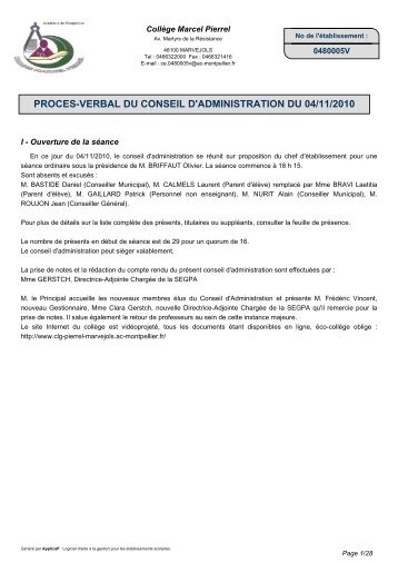 CAP Conseil - Collège Marcel Pierrel à Marvejols - Académie de ...