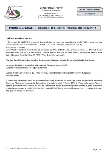 CAP Conseil - Collège Marcel Pierrel à Marvejols