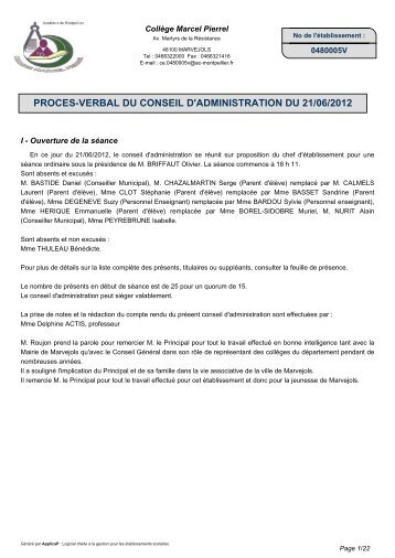 CAP Conseil - Collège Marcel Pierrel à Marvejols