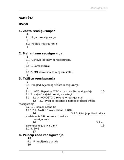 REOSIGURANJE - Bosna RE