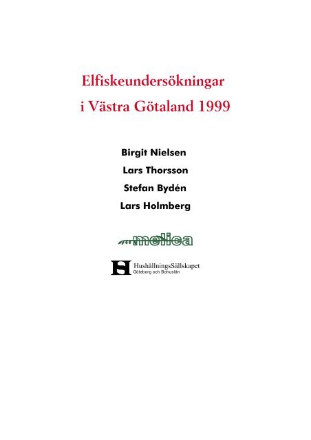 ElfiskeundersÃ¶kningar i VÃ¤stra GÃ¶taland 1999 - Melica