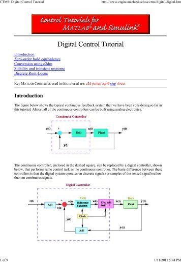 CTMS: Digital Control Tutorial - Blog at UNY dot AC dot ID