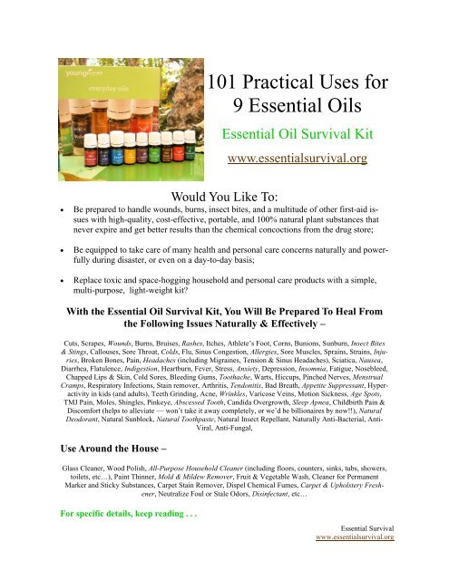 101 Practical Uses for 9 essential oils.pdf - Modern Prepper