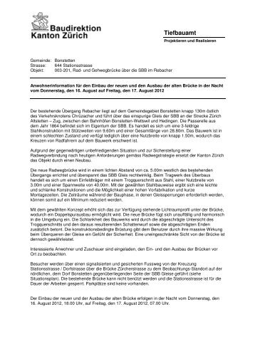 Presseinformation [PDF, 760 KB] - Gemeinde Bonstetten