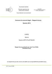 Rapport de jury Session 2013 CAPES Interne Section ARTS ...