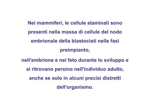 • Il differenziamento è il processo mediante il quale una ... - Bgbunict.it